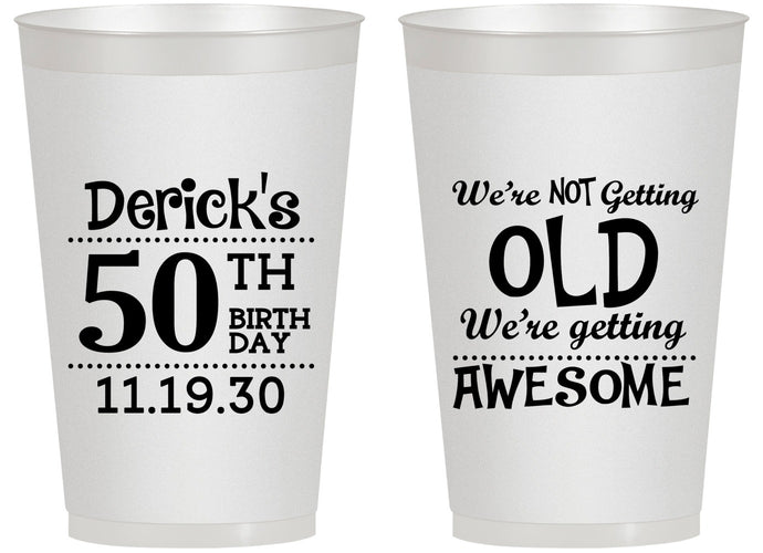 Personalized Birthday 14 oz Frosted Cups - 50th | 20052