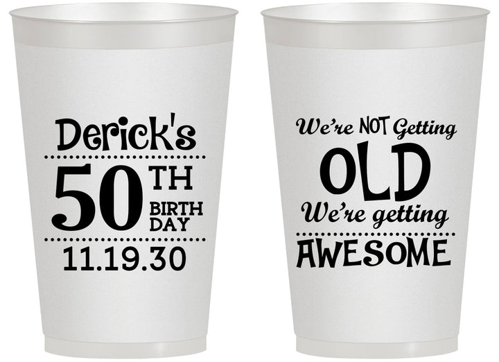 Personalized Birthday 14 oz Frosted Cups - 50th | 20052