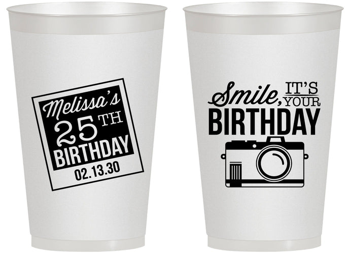 Personalized Birthday 14 oz Frosted Cups - 25th | 20053