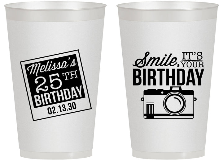 Personalized Birthday 14 oz Frosted Cups - 25th | 20053