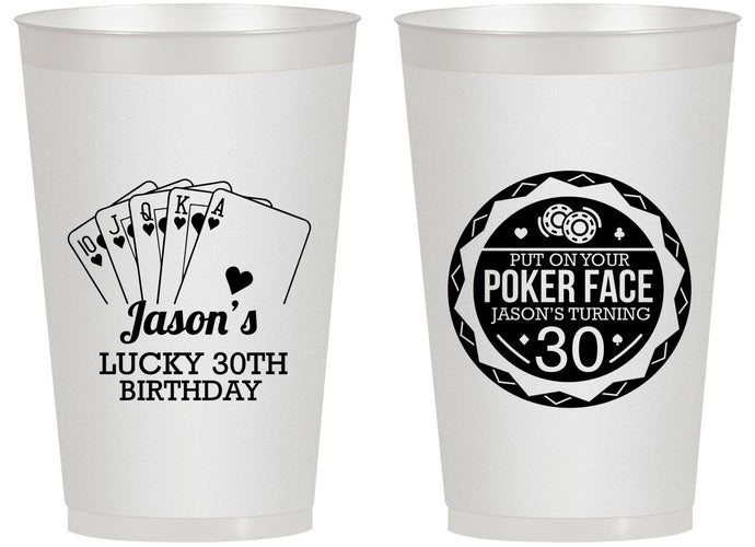 Personalized Birthday 14 oz Frosted Cups - 30th Las Vegas | 20060
