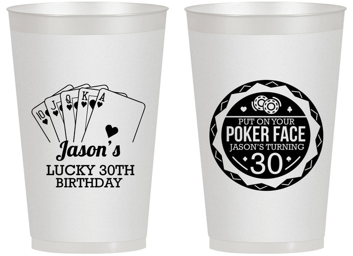 Personalized Birthday 14 oz Frosted Cups - 30th Las Vegas | 20060