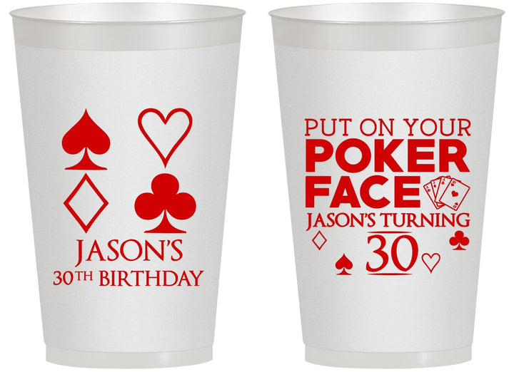 Personalized Birthday 14 oz Frosted Cups - 30th Las Vegas | 20062