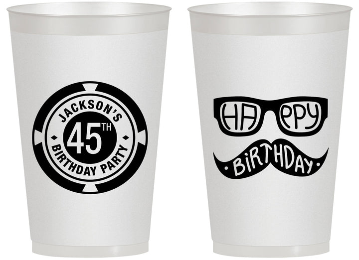 Personalized Birthday 14 oz Frosted Cups - 45th Las Vegas | 20064