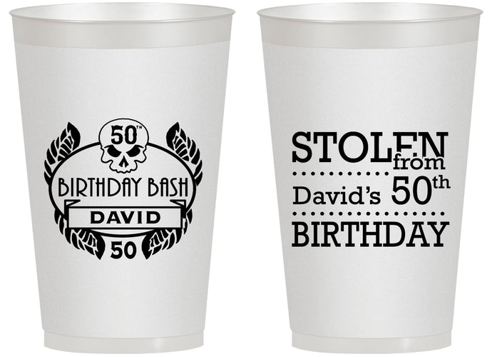 Personalized Birthday 14 oz Frosted Cups - 50th | 20068