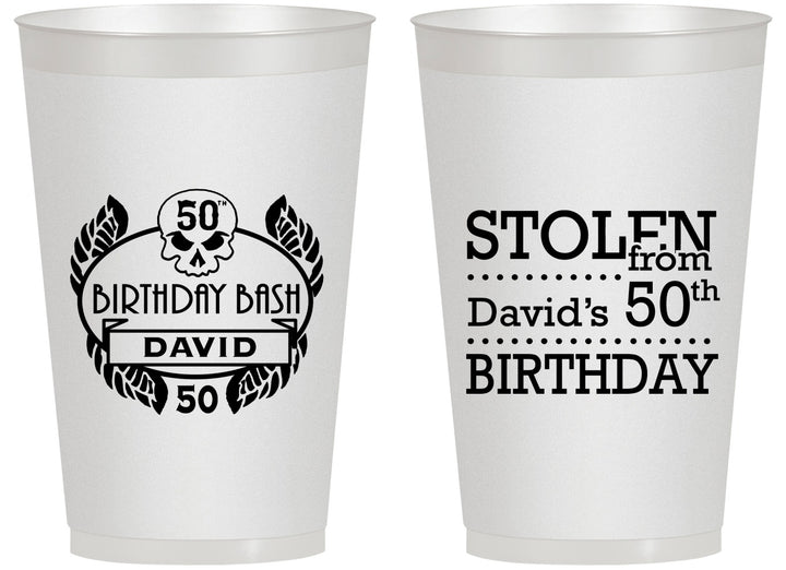 Personalized Birthday 14 oz Frosted Cups - 50th | 20068