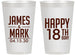 Personalized Birthday 14 oz Frosted Cups - 18th | 20074