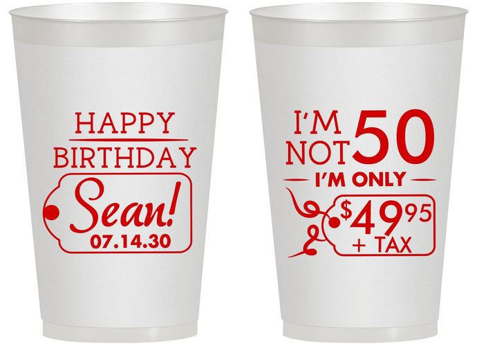 Personalized Birthday 14 oz Frosted Cups - 50th | 20080
