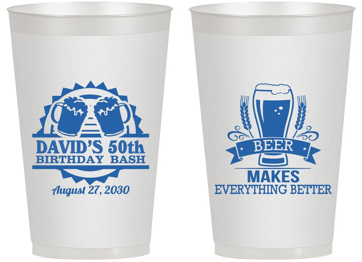 Personalized Birthday 14 oz Frosted Cups - 50th | 20089