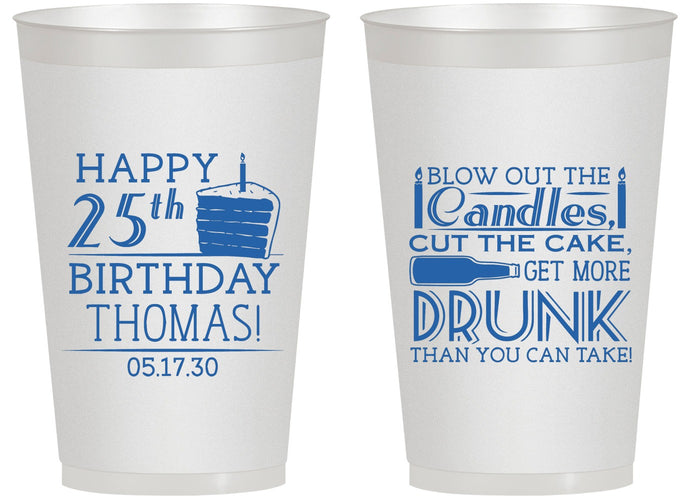 Personalized Birthday 14 oz Frosted Cups - 25th | 20091