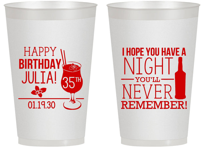 Personalized Birthday 14 oz Frosted Cups - 35th | 20092