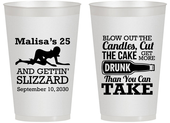 Personalized Birthday 14 oz Frosted Cups - 25th Strip Club | 20102