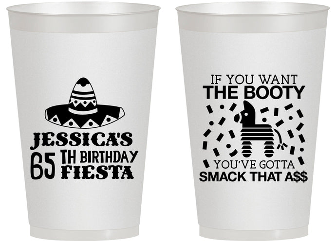 Personalized Birthday 14 oz Frosted Cups - 65th Mexico | 20108