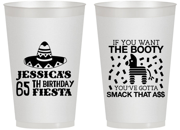 Personalized Birthday 14 oz Frosted Cups - 65th Mexico | 20108