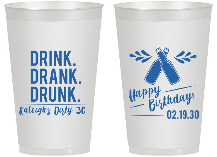 Personalized Birthday 14 oz Frosted Cups - 30th Dirty | 20110