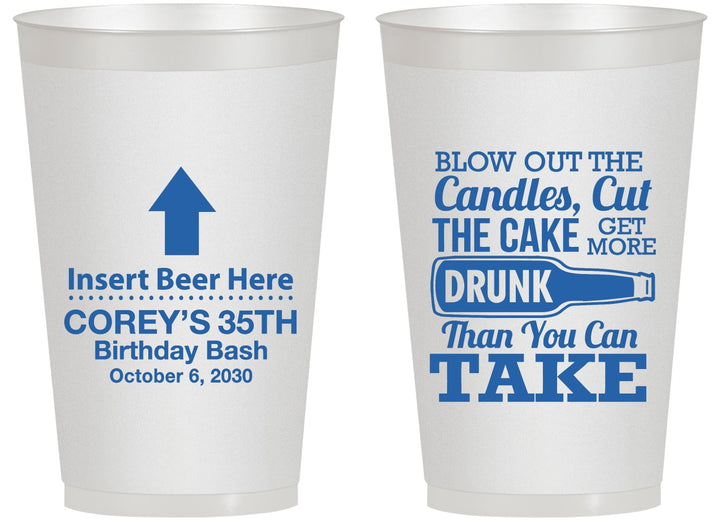Personalized Birthday 14 oz Frosted Cups - 35th | 20111