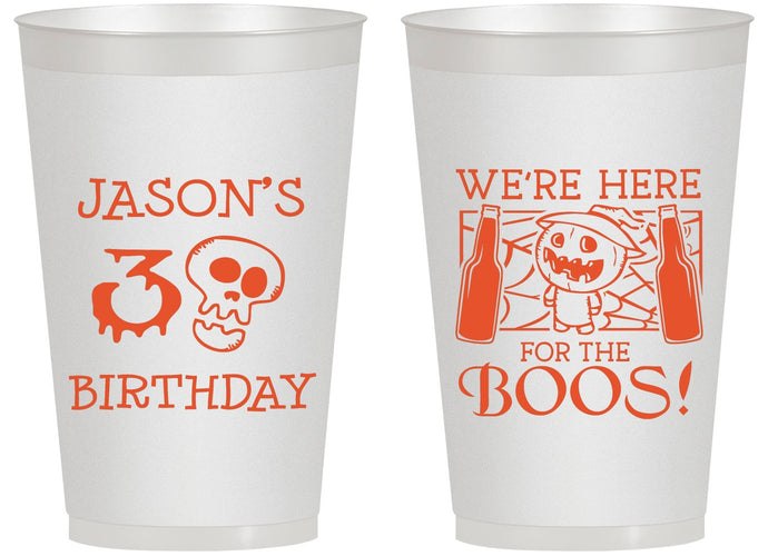 Personalized Birthday 14 oz Frosted Cups - 30th Halloween | 20112