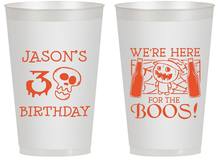 Personalized Birthday 14 oz Frosted Cups - 30th Halloween | 20112