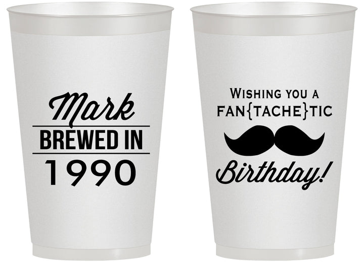 Personalized Birthday 14 oz Frosted Cups - 40th | 20119
