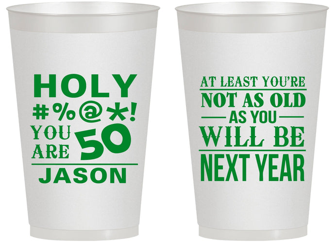 Personalized Birthday 14 oz Frosted Cups - 50th | 20122