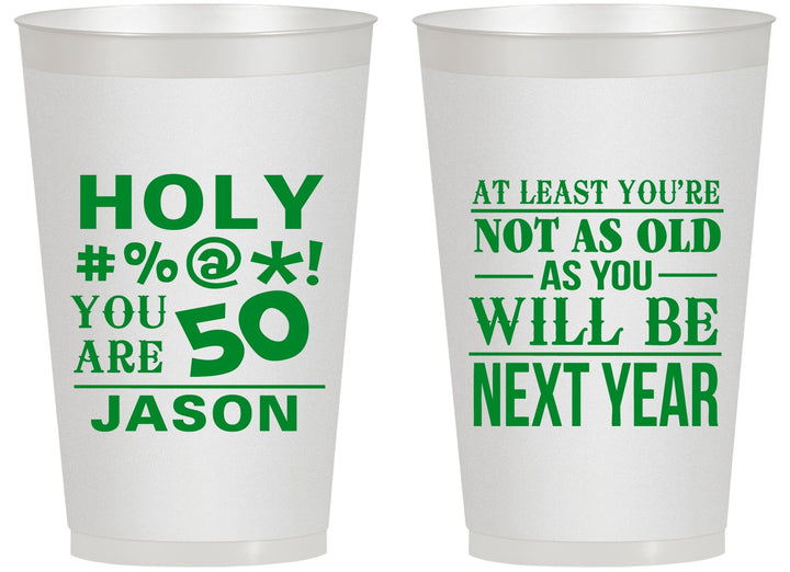 Personalized Birthday 14 oz Frosted Cups - 50th | 20122