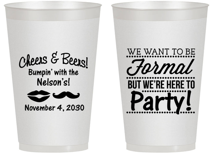 Personalized Birthday 14 oz Frosted Cups - Cheers Beers Formal | 20133