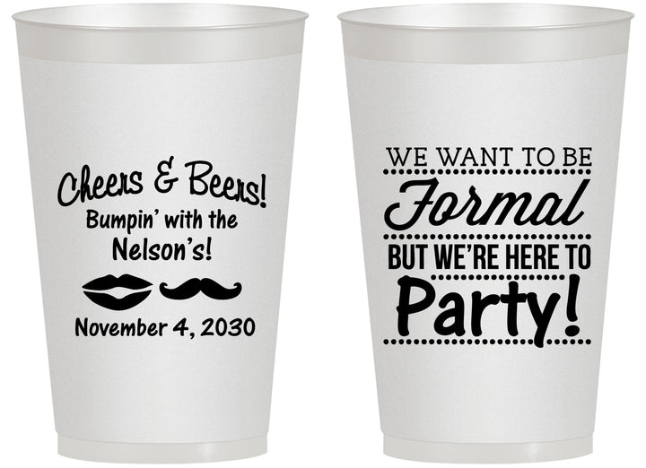 Personalized Birthday 14 oz Frosted Cups - Cheers Beers Formal | 20133