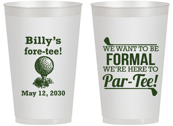 Personalized Birthday 14 oz Frosted Cups - 40th Golf | 20134