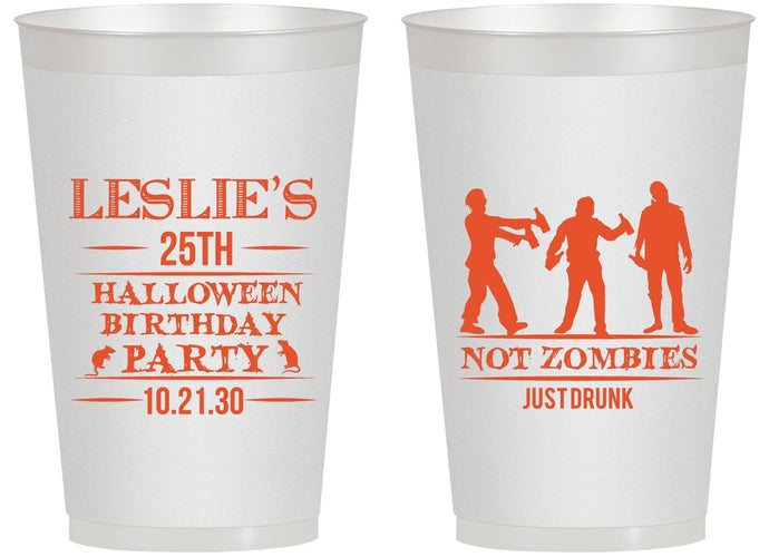 Personalized Birthday 14 oz Frosted Cups - 25th Halloween | 20143