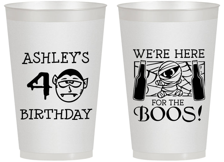 Personalized Birthday 14 oz Frosted Cups - 40th Halloween | 20145