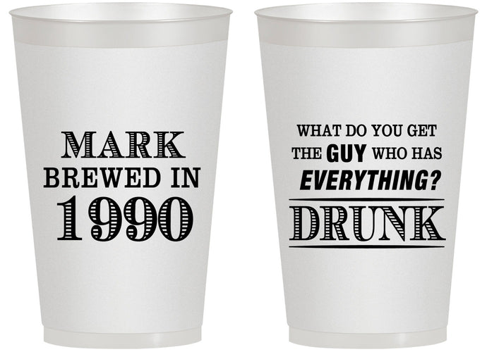 Personalized Birthday 14 oz Frosted Cups - 40th | 20148