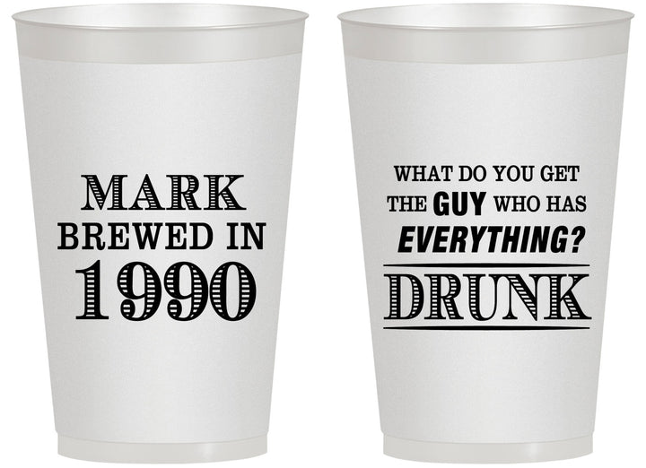 Personalized Birthday 14 oz Frosted Cups - 40th | 20148