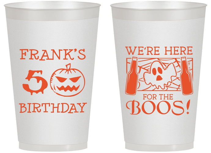 Personalized Birthday 14 oz Frosted Cups - 50th Halloween | 20157