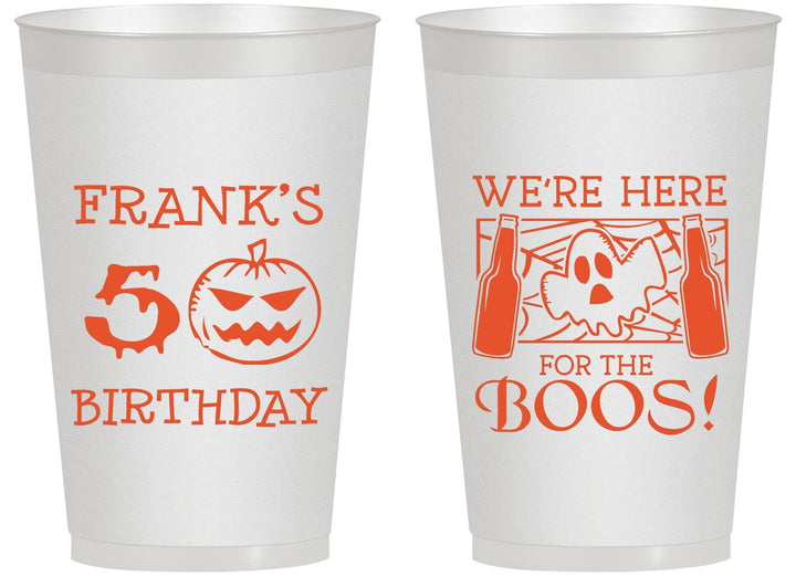 Personalized Birthday 14 oz Frosted Cups - 50th Halloween | 20157