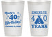 Personalized Birthday 14 oz Frosted Cups - Cheers To 40 Years | 20162