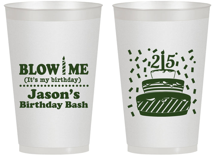 Personalized Birthday 14 oz Frosted Cups - 25th | 20169