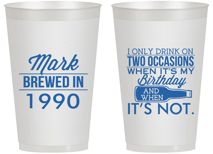 Personalized Birthday 14 oz Frosted Cups - 40th | 20171