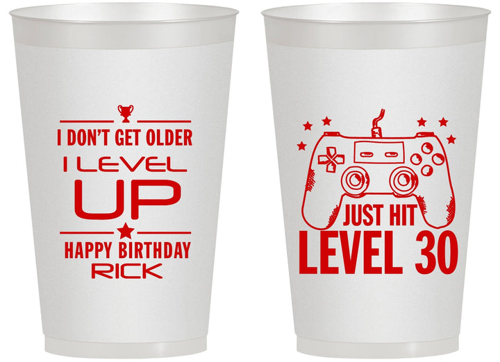 Personalized Birthday 14 oz Frosted Cups - 30th Video Games | 20179