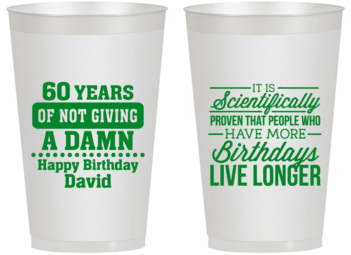 Personalized Birthday 14 oz Frosted Cups - 60th | 20180