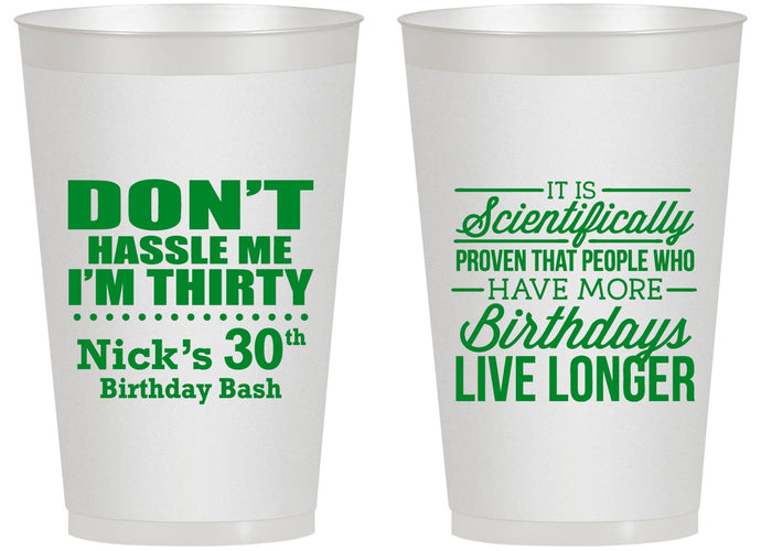 Personalized Birthday 14 oz Frosted Cups - 30th | 20182