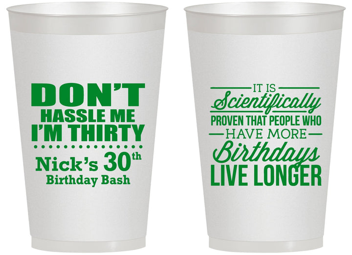 Personalized Birthday 14 oz Frosted Cups - 30th | 20182