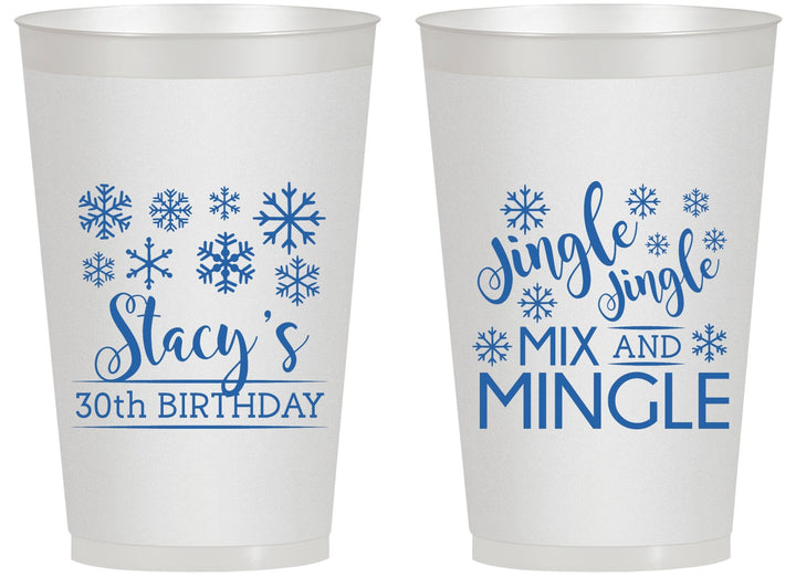 Personalized Birthday 14 oz Frosted Cups - 30th Christmas | 20188