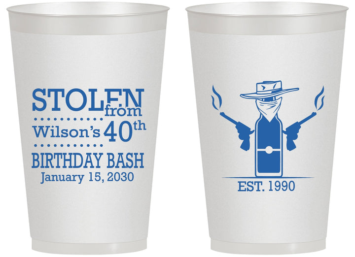 Personalized Birthday 14 oz Frosted Cups - 40th | 20193