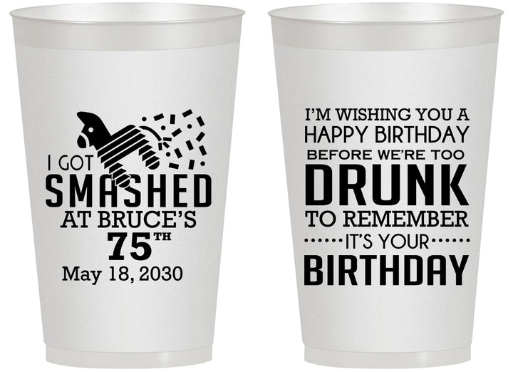 Personalized Birthday 14 oz Frosted Cups - 75th | 20195