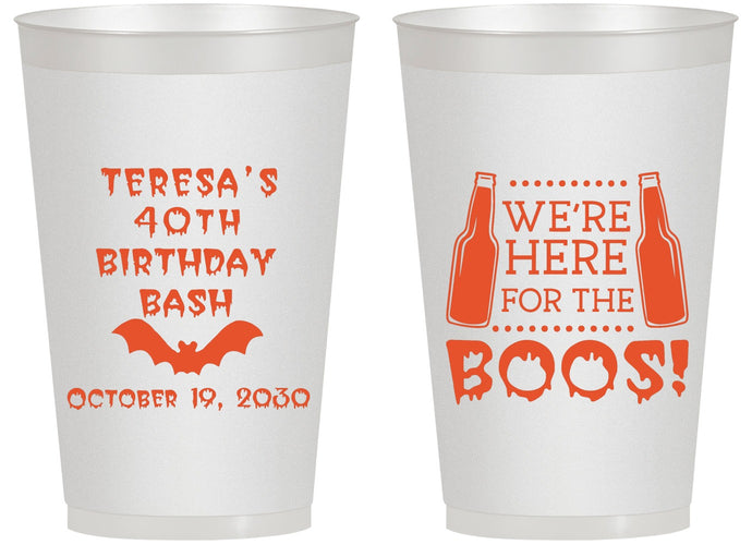 Personalized Birthday 14 oz Frosted Cups - 40th Halloween | 20198