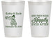 Personalized Wedding 14 oz Frosted Cups - Happily Ever After Tractor | 202