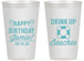 Personalized Birthday 14 oz Frosted Cups - Drink Up Beaches | 20207