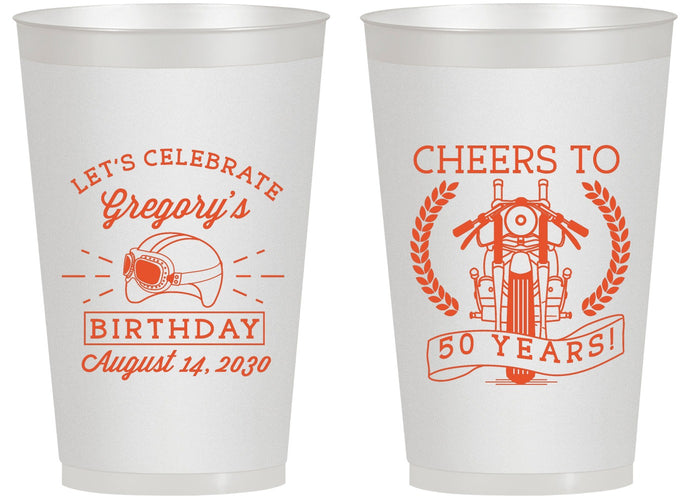 Personalized Birthday 14 oz Frosted Cups - Cheers To 50 Years | 20220