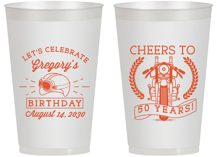 Personalized Birthday 14 oz Frosted Cups - Cheers To 50 Years | 20220