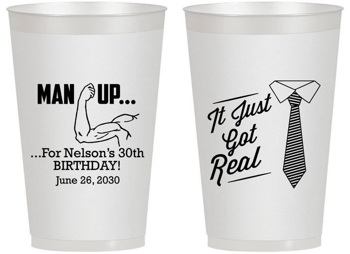Personalized Birthday 14 oz Frosted Cups - 30th | 20234